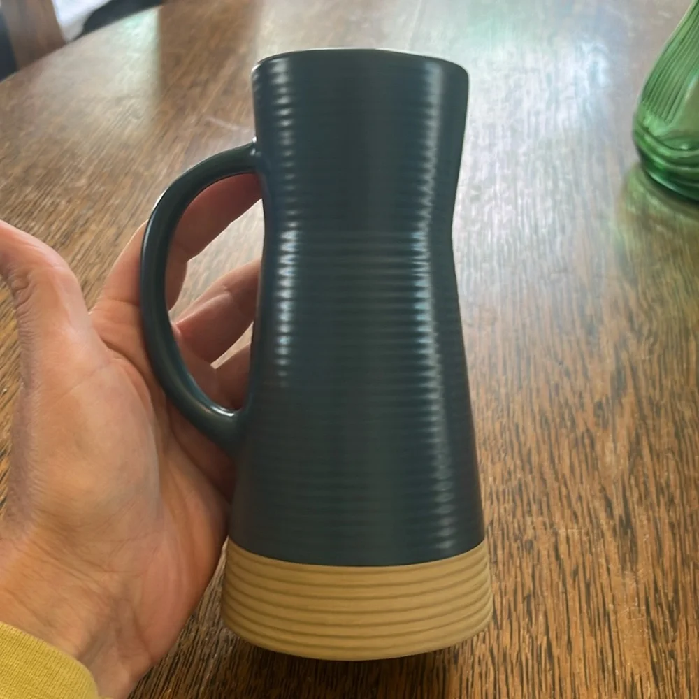 Crate & Barrel Sibely Ceramic Pottery Taper Candle Holder 6.5